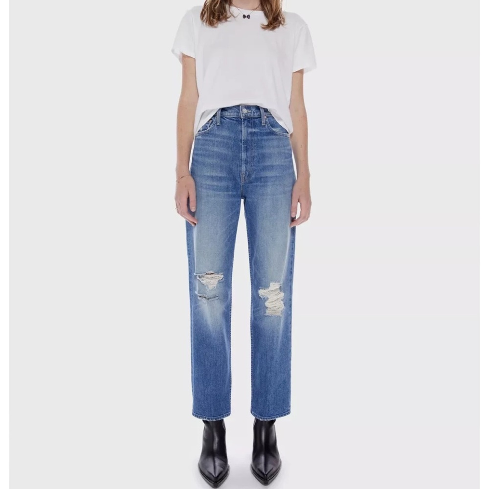 MOTHER SUPERIOR High Waisted Study Hover Jeans